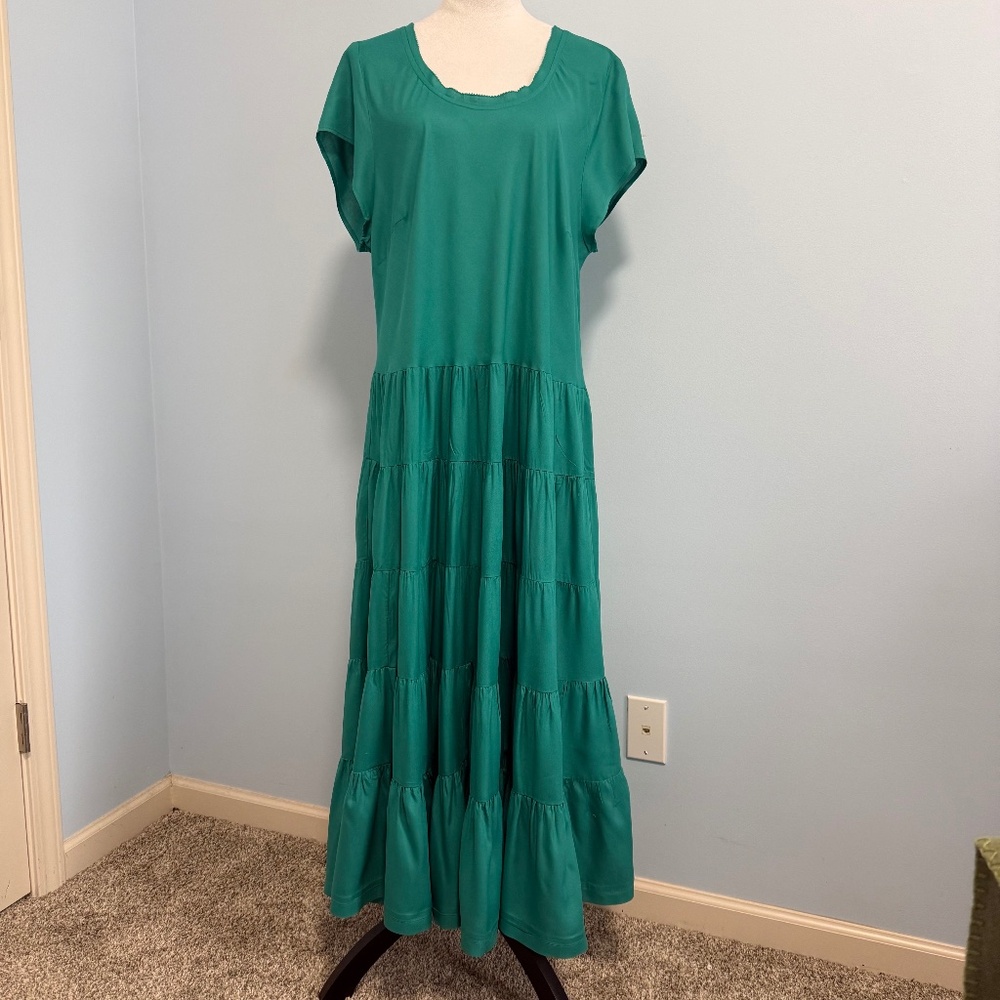 Soft Surroundings Plus Kara Tile Blue Dress Size 1X